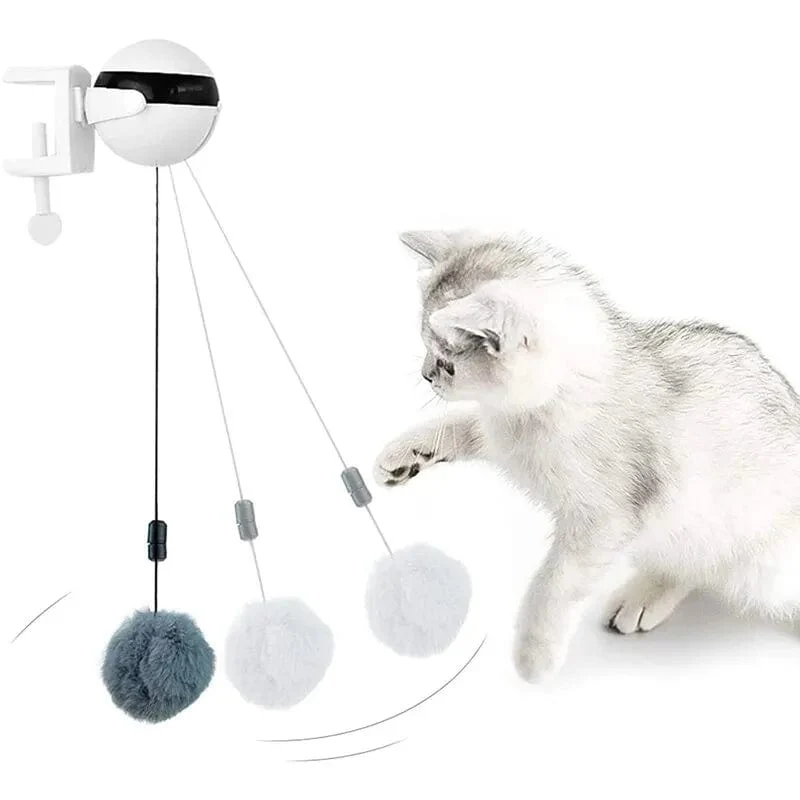 Elektronische Bewegung Katzenspielzeug YoYo Hebeball Elektrisches Flattern Interaktives Katzen-Teaser-Spielzeug Rotierendes interaktives Puzzle Haustierspielzeug