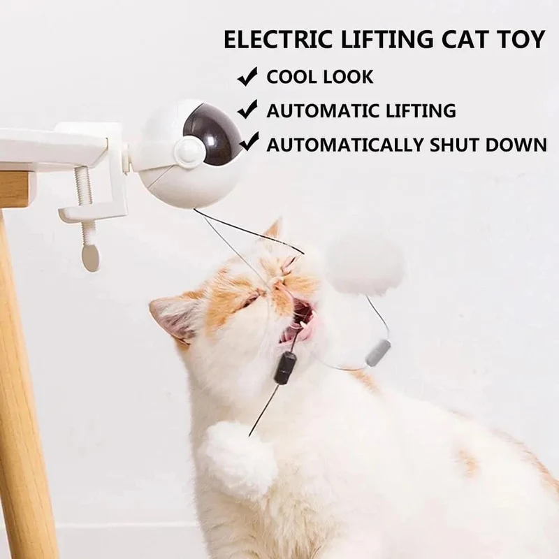 Elektronische Bewegung Katzenspielzeug YoYo Hebeball Elektrisches Flattern Interaktives Katzen-Teaser-Spielzeug Rotierendes interaktives Puzzle Haustierspielzeug