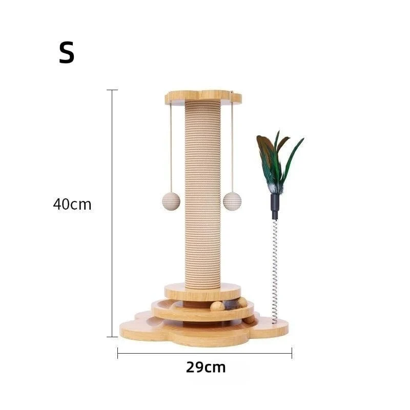 Haustier Katze Spielzeug Massivholz Katze Plattenspieler Lustige Katze Stick Bälle Langlebig Sisal Kratzbrett Katze Liefert Katze Greifen Spalte