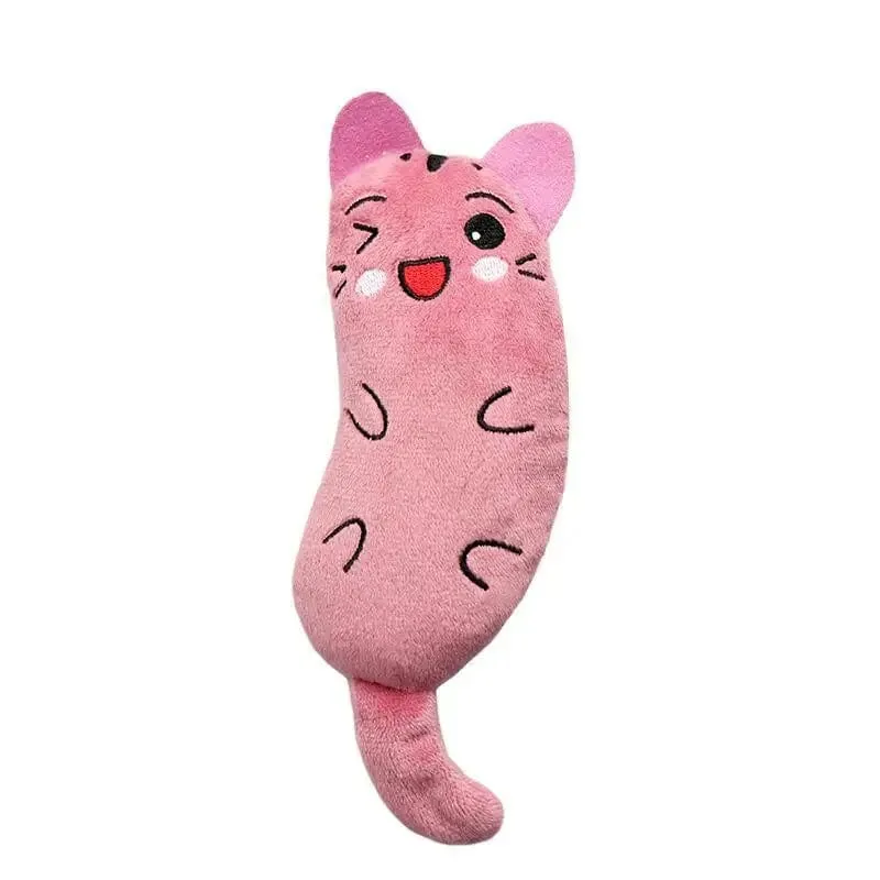 Nette Katze Spielzeug Lustige Interaktive Plüsch Katze Spielzeug Mini Zähne Schleifen Katzenminze Spielzeug Kätzchen Kauen Quietschendes Spielzeug Haustiere Zubehör