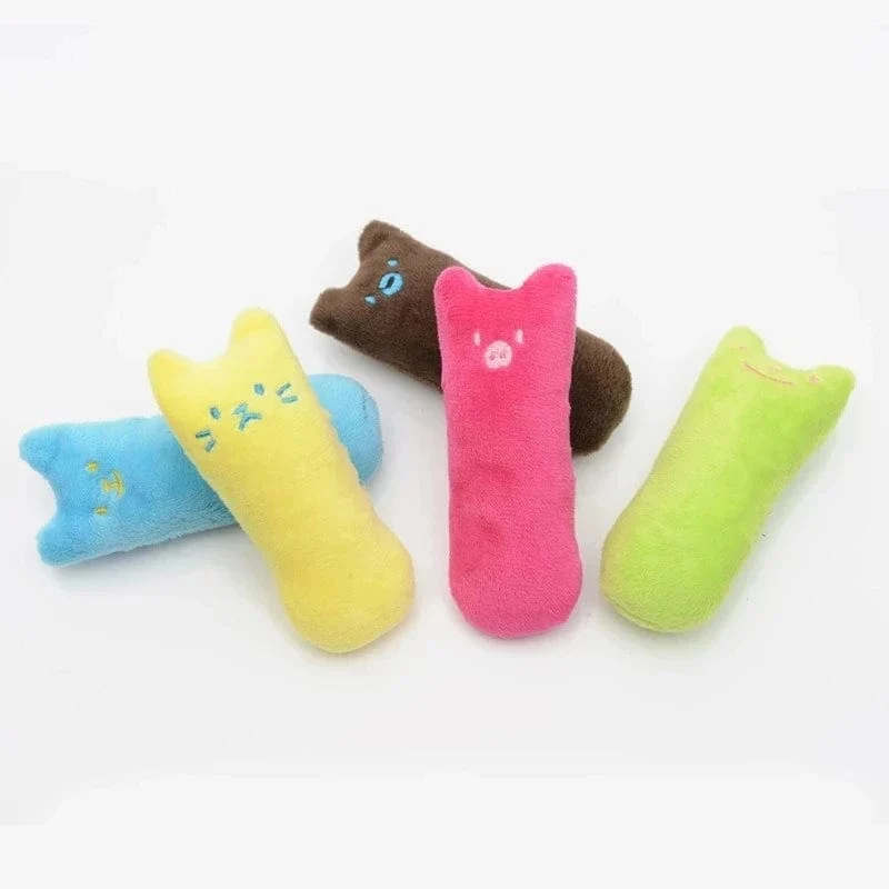 Nette Katze Spielzeug Lustige Interaktive Plüsch Katze Spielzeug Mini Zähne Schleifen Katzenminze Spielzeug Kätzchen Kauen Quietschendes Spielzeug Haustiere Zubehör