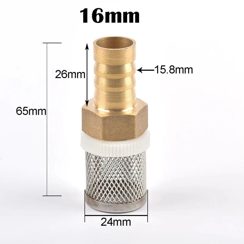 6–19 mm Edelstahl-Netzfilter, 1/2 Zoll Innenzoll, Schutz für Gartenbewässerungspumpen, Schlauch, Wasserreinigung, Netz, Messingfilter