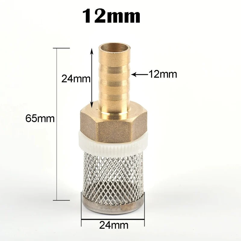 6–19 mm Edelstahl-Netzfilter, 1/2 Zoll Innenzoll, Schutz für Gartenbewässerungspumpen, Schlauch, Wasserreinigung, Netz, Messingfilter