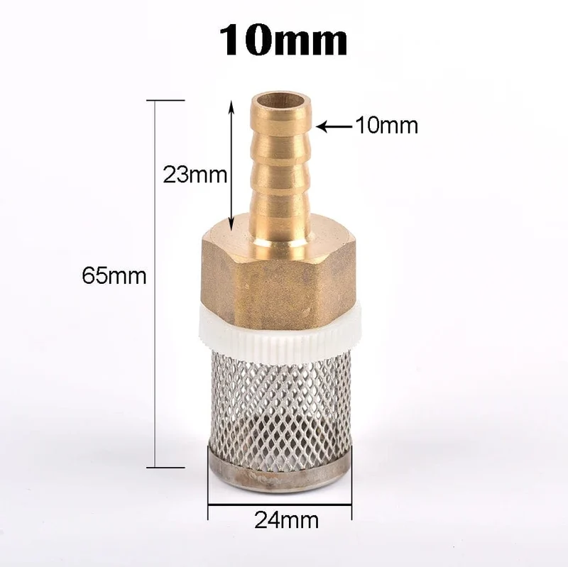 6–19 mm Edelstahl-Netzfilter, 1/2 Zoll Innenzoll, Schutz für Gartenbewässerungspumpen, Schlauch, Wasserreinigung, Netz, Messingfilter