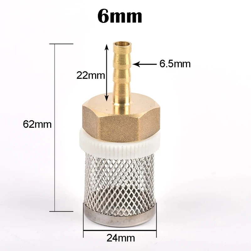6–19 mm Edelstahl-Netzfilter, 1/2 Zoll Innenzoll, Schutz für Gartenbewässerungspumpen, Schlauch, Wasserreinigung, Netz, Messingfilter