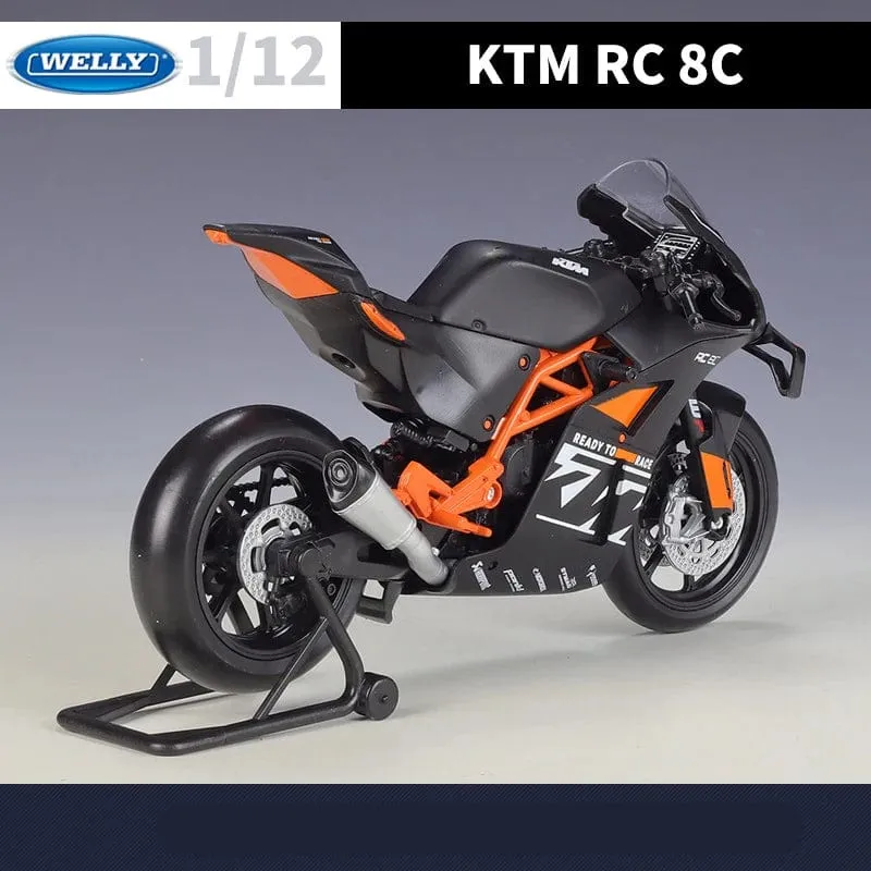 Welly 1:12 KTM RC 8C Legierung Straßenrennen Motorrad Modell Druckguss Metall Straßensport Cross-Country Motorrad Modell Kinder Geschenk