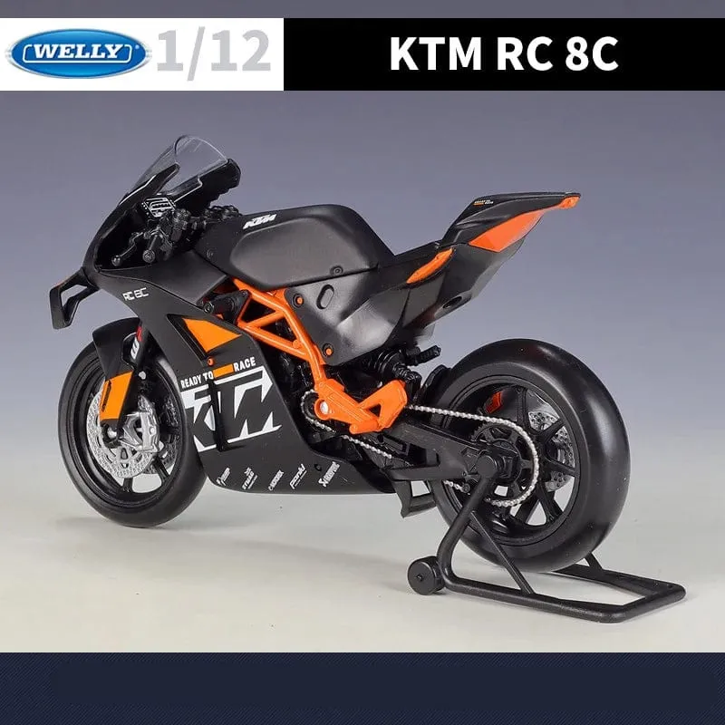Welly 1:12 KTM RC 8C Legierung Straßenrennen Motorrad Modell Druckguss Metall Straßensport Cross-Country Motorrad Modell Kinder Geschenk