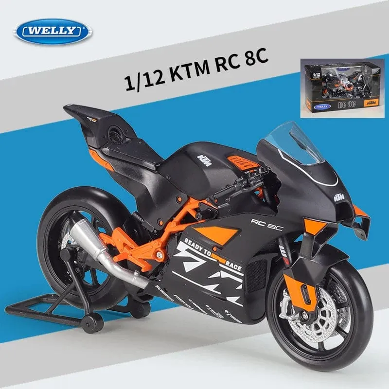 Welly 1:12 KTM RC 8C Legierung Straßenrennen Motorrad Modell Druckguss Metall Straßensport Cross-Country Motorrad Modell Kinder Geschenk