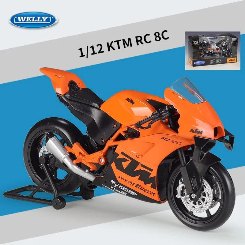 Welly 1:12 KTM RC 8C Legierung Straßenrennen Motorrad Modell Druckguss Metall Straßensport Cross-Country Motorrad Modell Kinder Geschenk