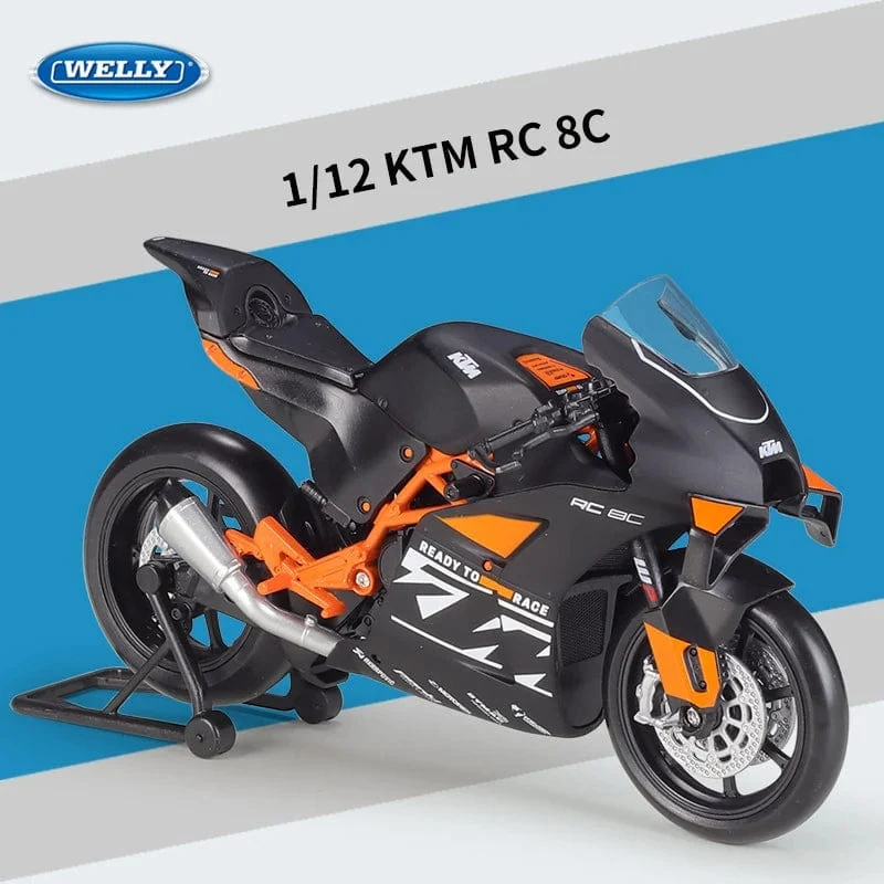 Welly 1:12 KTM RC 8C Legierung Straßenrennen Motorrad Modell Druckguss Metall Straßensport Cross-Country Motorrad Modell Kinder Geschenk
