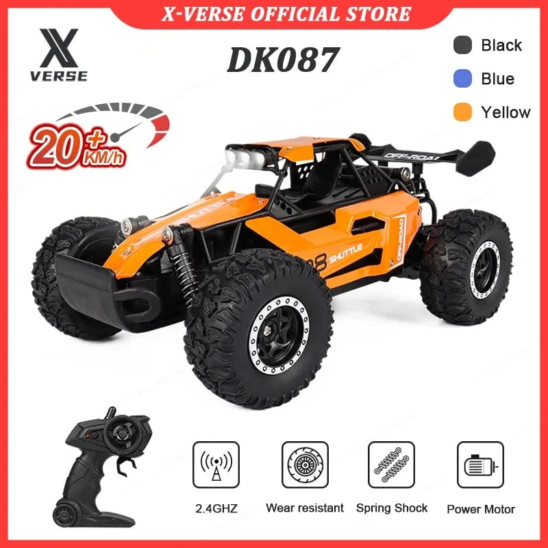 1:16 RC-Auto mit LED-Licht, 2.4 G, 2WD, 20 km/h, Hochgeschwindigkeits-Offroad-Klettern, ferngesteuertes Auto, Spielzeug, Geschenke für Kinder