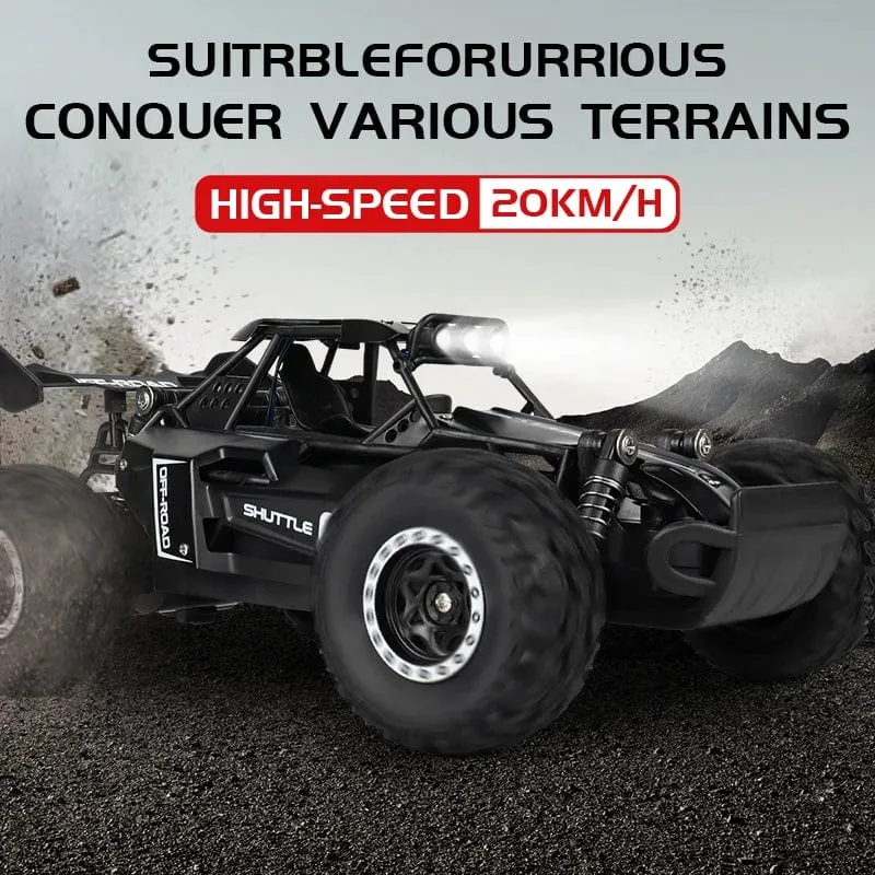 1:16 RC-Auto mit LED-Licht, 2.4 G, 2WD, 20 km/h, Hochgeschwindigkeits-Offroad-Klettern, ferngesteuertes Auto, Spielzeug, Geschenke für Kinder