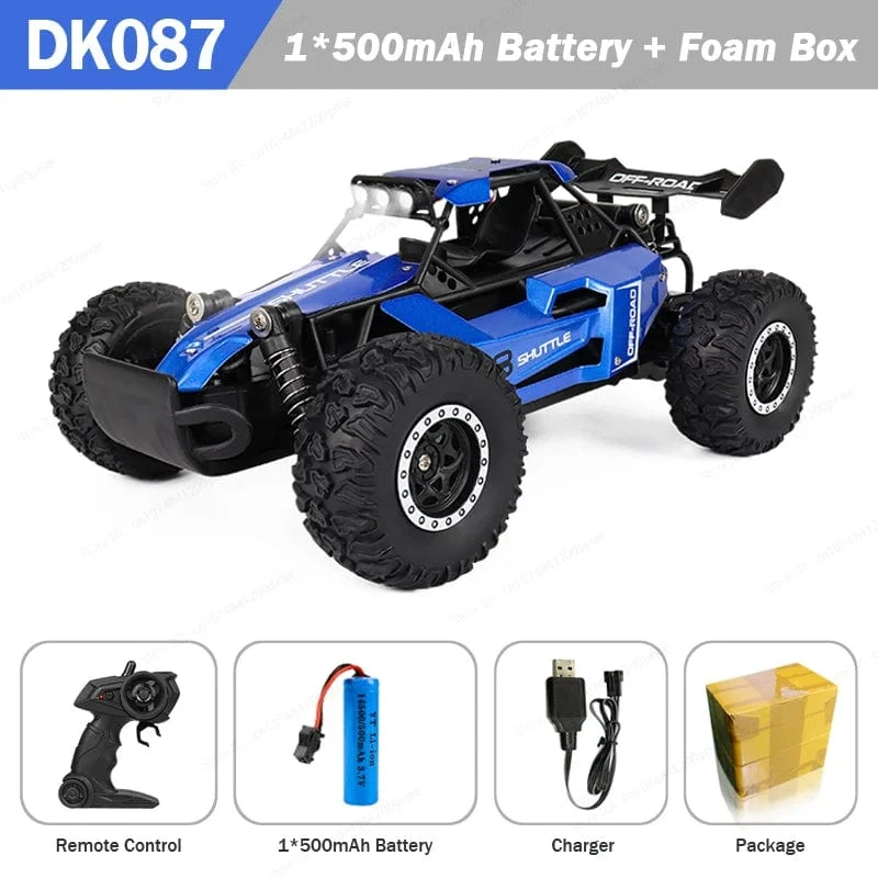 1:16 RC-Auto mit LED-Licht, 2.4 G, 2WD, 20 km/h, Hochgeschwindigkeits-Offroad-Klettern, ferngesteuertes Auto, Spielzeug, Geschenke für Kinder