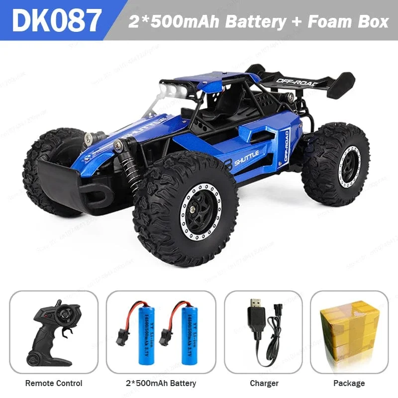 1:16 RC-Auto mit LED-Licht, 2.4 G, 2WD, 20 km/h, Hochgeschwindigkeits-Offroad-Klettern, ferngesteuertes Auto, Spielzeug, Geschenke für Kinder