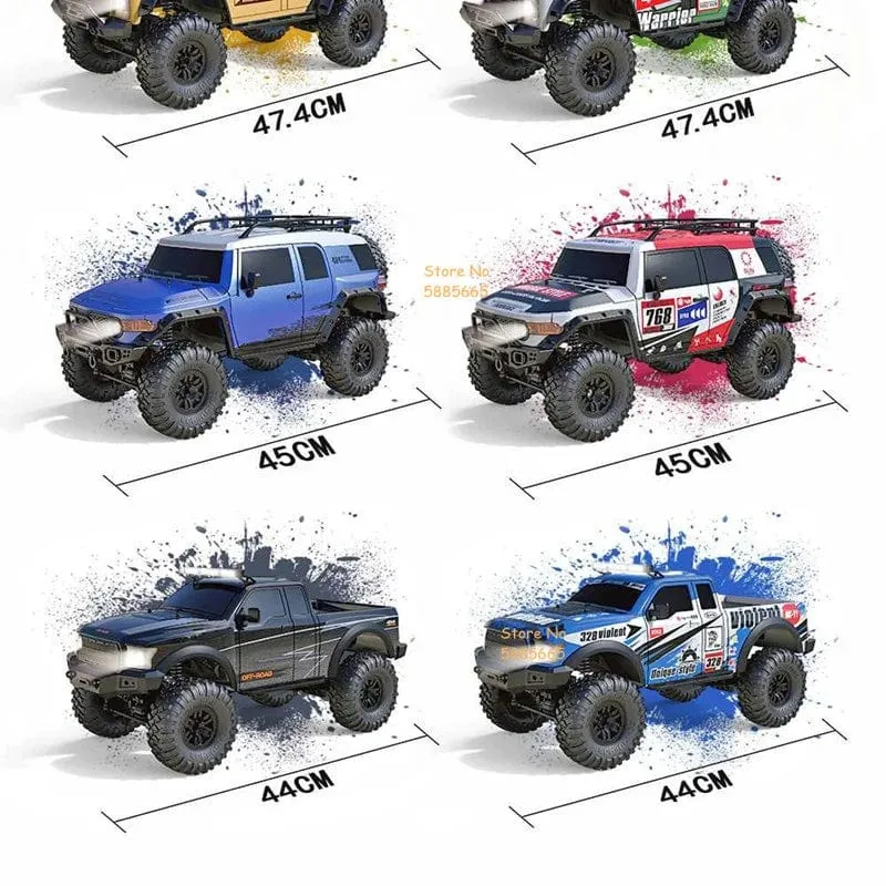 4WD 45 Grad Klettern RC Off-Road Crawler 2.4G 4WD 1/10 Professioneller großer RC Truck Einzelradaufhängung RC Racing Drift Car