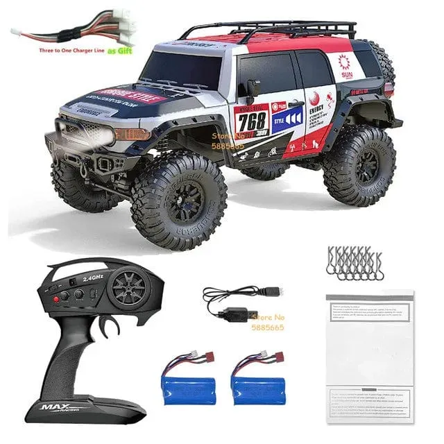 4WD 45 Grad Klettern RC Off-Road Crawler 2.4G 4WD 1/10 Professioneller großer RC Truck Einzelradaufhängung RC Racing Drift Car