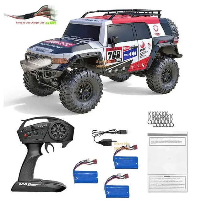 4WD 45 Grad Klettern RC Off-Road Crawler 2.4G 4WD 1/10 Professioneller großer RC Truck Einzelradaufhängung RC Racing Drift Car