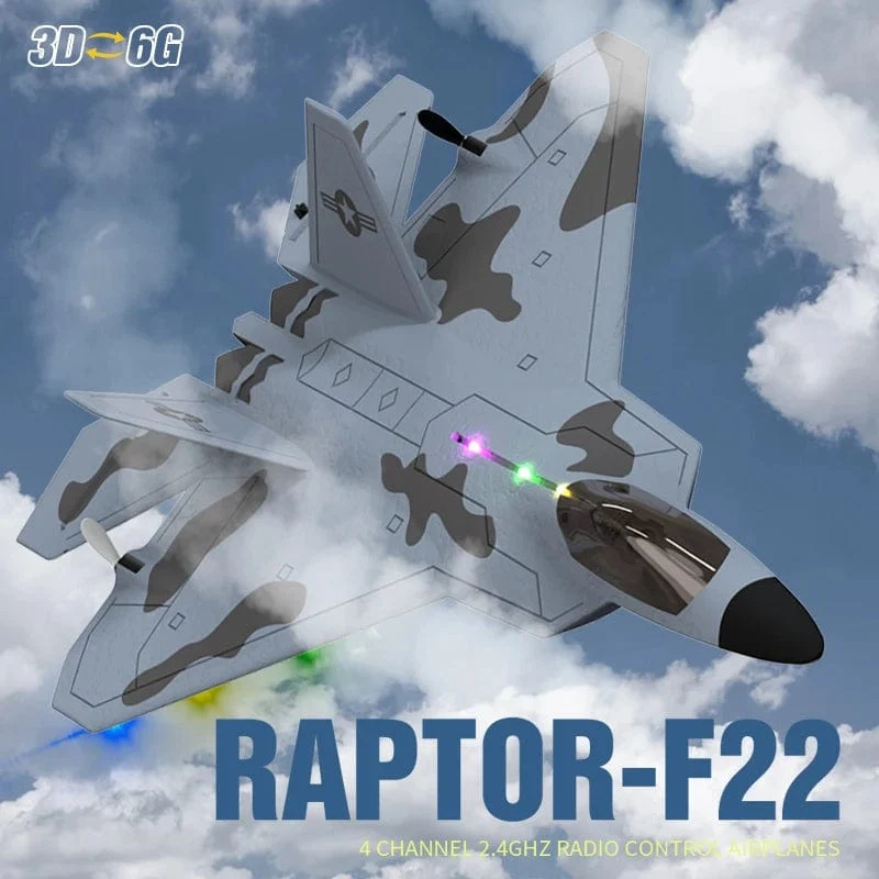 2024 neue F22S 2.4G 3CH 3D6G RC Flugzeug Raptor F22 Warplane WLtoys A180 Upgrade-Version LED Licht Mit gyroskop Aus Tür Spielzeug