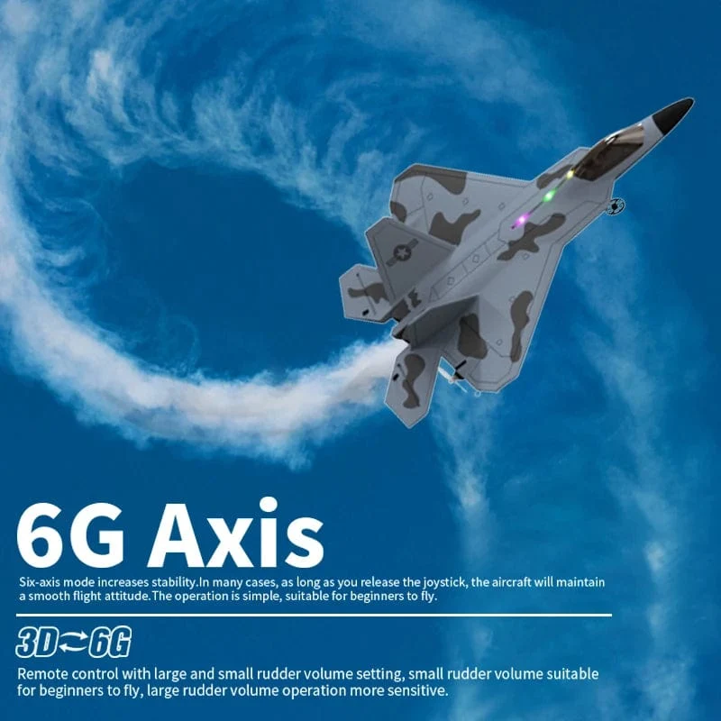 2024 neue F22S 2.4G 3CH 3D6G RC Flugzeug Raptor F22 Warplane WLtoys A180 Upgrade-Version LED Licht Mit gyroskop Aus Tür Spielzeug