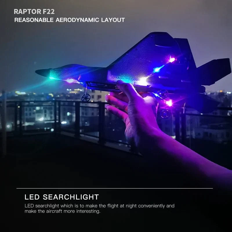 2024 neue F22S 2.4G 3CH 3D6G RC Flugzeug Raptor F22 Warplane WLtoys A180 Upgrade-Version LED Licht Mit gyroskop Aus Tür Spielzeug