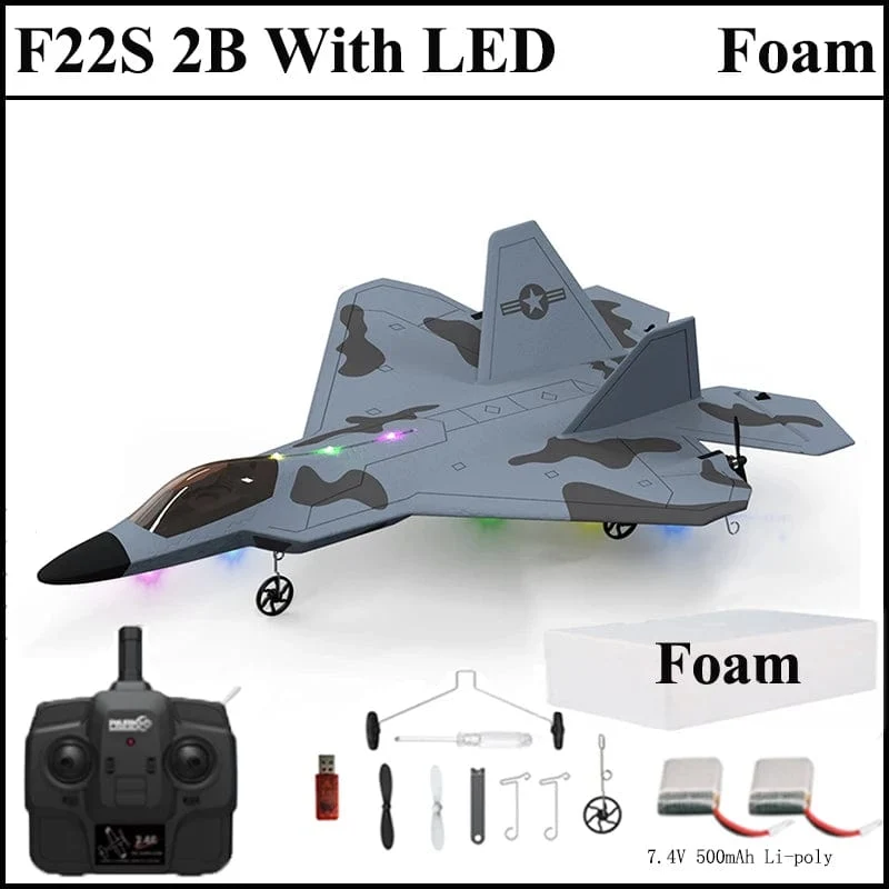 2024 neue F22S 2.4G 3CH 3D6G RC Flugzeug Raptor F22 Warplane WLtoys A180 Upgrade-Version LED Licht Mit gyroskop Aus Tür Spielzeug