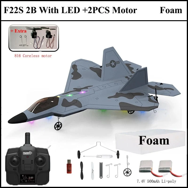 2024 neue F22S 2.4G 3CH 3D6G RC Flugzeug Raptor F22 Warplane WLtoys A180 Upgrade-Version LED Licht Mit gyroskop Aus Tür Spielzeug