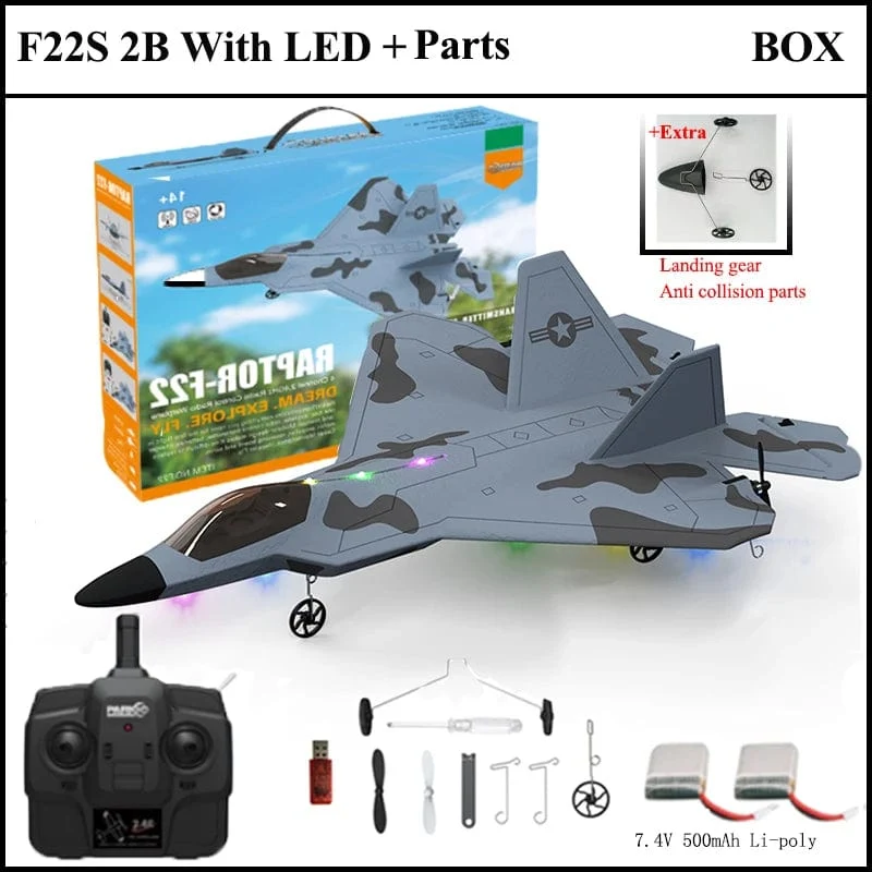 2024 neue F22S 2.4G 3CH 3D6G RC Flugzeug Raptor F22 Warplane WLtoys A180 Upgrade-Version LED Licht Mit gyroskop Aus Tür Spielzeug