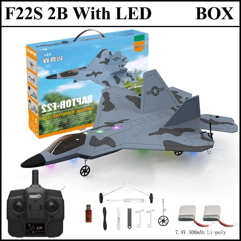 2024 neue F22S 2.4G 3CH 3D6G RC Flugzeug Raptor F22 Warplane WLtoys A180 Upgrade-Version LED Licht Mit gyroskop Aus Tür Spielzeug