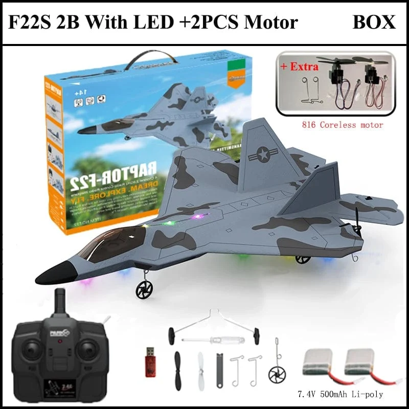 2024 neue F22S 2.4G 3CH 3D6G RC Flugzeug Raptor F22 Warplane WLtoys A180 Upgrade-Version LED Licht Mit gyroskop Aus Tür Spielzeug
