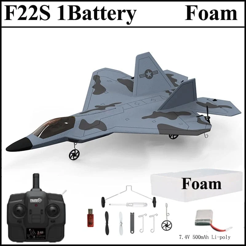 2024 neue F22S 2.4G 3CH 3D6G RC Flugzeug Raptor F22 Warplane WLtoys A180 Upgrade-Version LED Licht Mit gyroskop Aus Tür Spielzeug