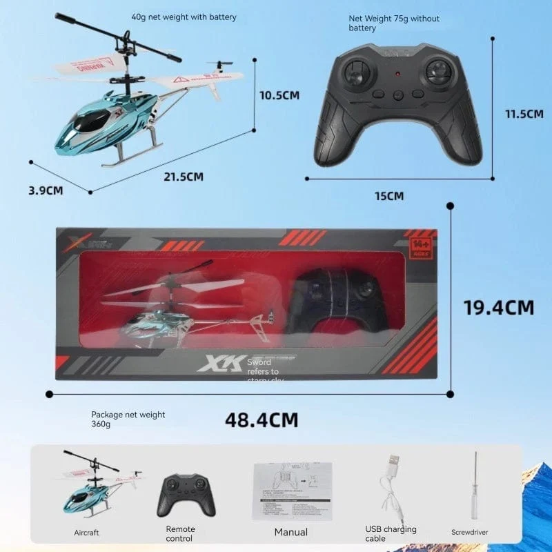 RC Hubschrauber 2.4 GHz 3.5 Kanal Luftdruck Konstante Höhe Licht Fernbedienung Simulierte Hubschrauber Spielzeug Geschenk für Kinder