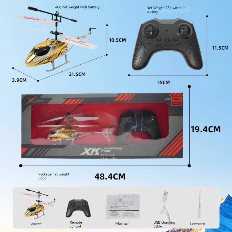RC Hubschrauber 2.4 GHz 3.5 Kanal Luftdruck Konstante Höhe Licht Fernbedienung Simulierte Hubschrauber Spielzeug Geschenk für Kinder
