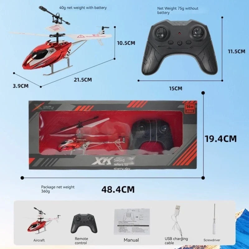 RC Hubschrauber 2.4 GHz 3.5 Kanal Luftdruck Konstante Höhe Licht Fernbedienung Simulierte Hubschrauber Spielzeug Geschenk für Kinder