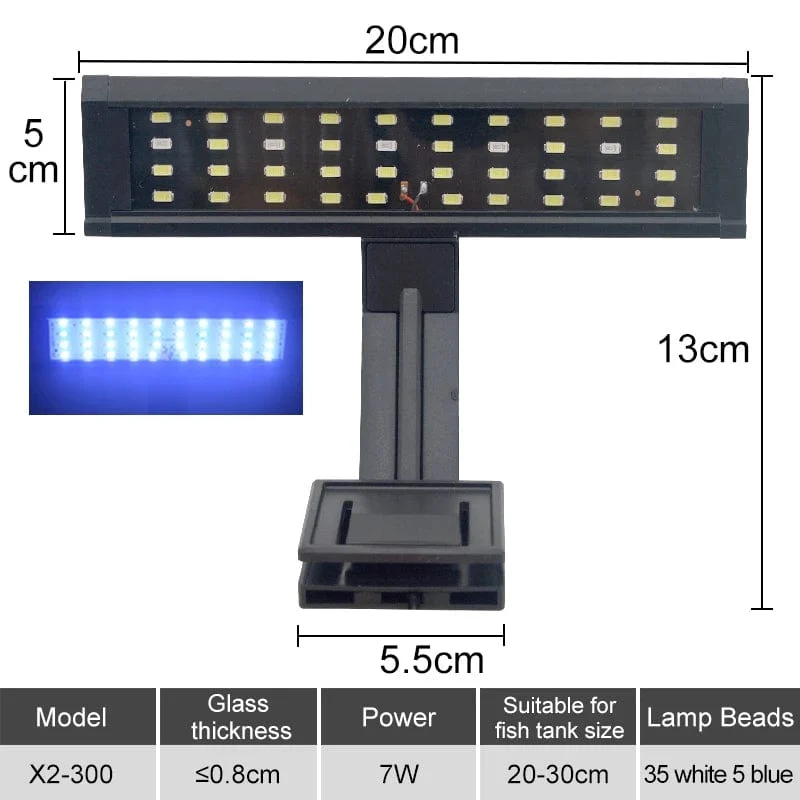 Aquarium LED Aquarium Licht Super Slim Pflanzen Wachsen Clip Lichter Lampe Aquatische Aquarium Lampen Beleuchtung 220V 5W/7W/9W/12W/16W
