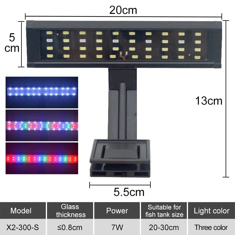 Aquarium LED Aquarium Licht Super Slim Pflanzen Wachsen Clip Lichter Lampe Aquatische Aquarium Lampen Beleuchtung 220V 5W/7W/9W/12W/16W