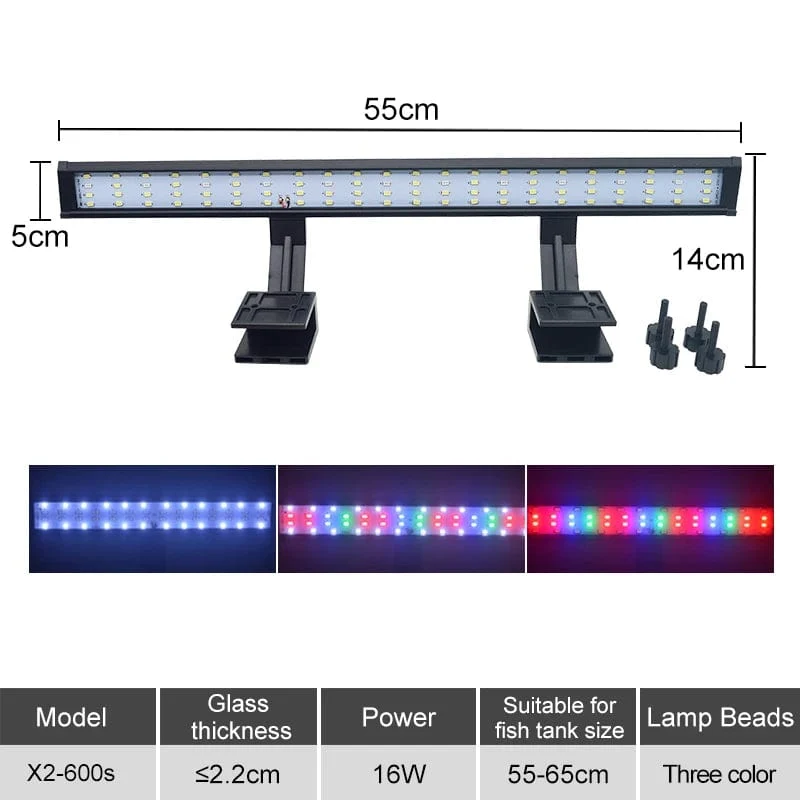Aquarium LED Aquarium Licht Super Slim Pflanzen Wachsen Clip Lichter Lampe Aquatische Aquarium Lampen Beleuchtung 220V 5W/7W/9W/12W/16W