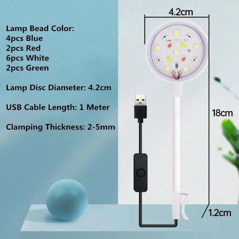 USB Aquarium Licht 3W 5V LED Wasserdicht Aquarium Beleuchtung Unterwasser Fisch Lampe Aquarien Dekor Pflanze Lampe Mini Fisch Tank Licht