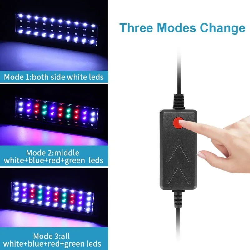 Aquarium LED-Licht Super Slim Fisch Tank Wasserpflanze wachsen Beleuchtung wasserdichte helle Clip-Lampe RGB LED 31-120cm für Fisch Tank