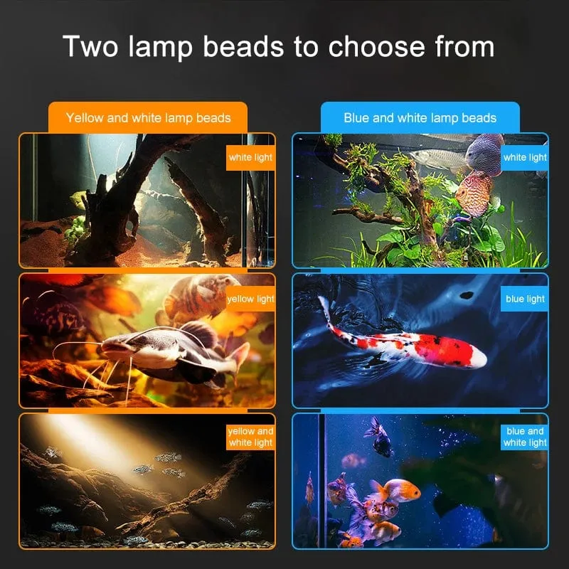 Aquarium Led Licht Aquarium Dekoration Einstellbarer Fokus Scheinwerfer Pflanzen Wachsen Lampe Schildkröte Reptilien Zubehör 5w 7w 9w 12w 15w