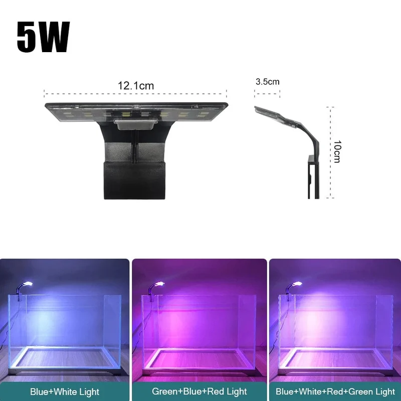 Super Slim LED Aquarium Licht Beleuchtung Pflanzen Wachsen Licht 5W/10W/15W Wasserpflanze Beleuchtung wasserdichte Clip-on Lampe Für Aquarium