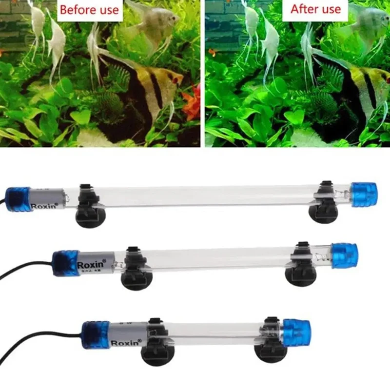 UV-Sterilisatorlampe für Aquarien, Wasserreiniger, Algenentfernung, Aquarium, Teich, Fischtank, Filter, Klärer, Licht, Korallenriff, Licht, Lampe, 5 W