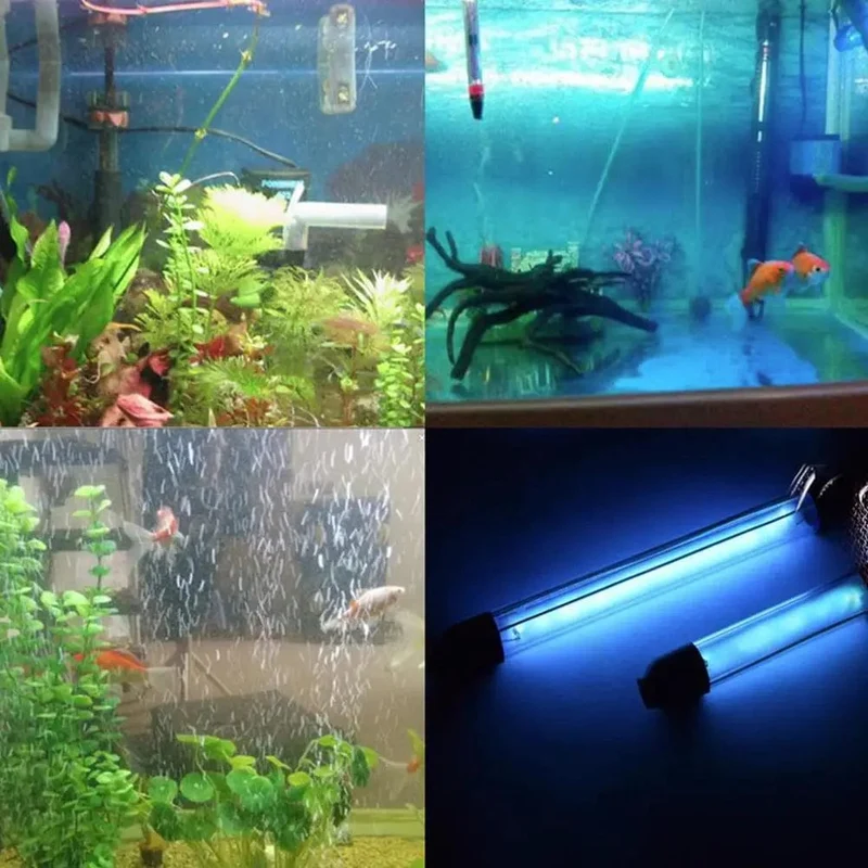 UV-Sterilisatorlampe für Aquarien, Wasserreiniger, Algenentfernung, Aquarium, Teich, Fischtank, Filter, Klärer, Licht, Korallenriff, Licht, Lampe, 5 W