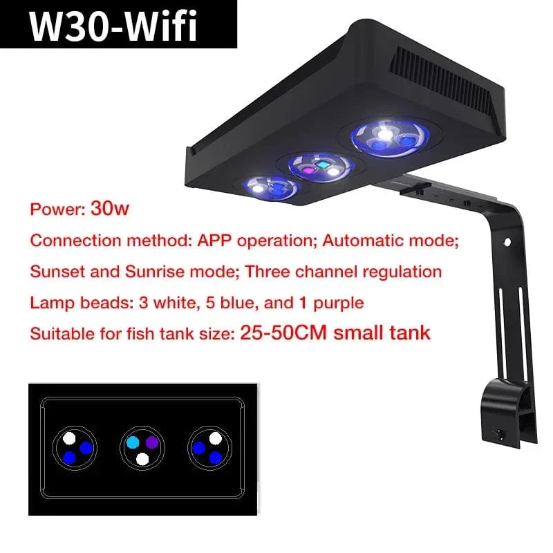 Spectra Nano M029 Aquariumlicht 30 W/40 W Salzwasserbeleuchtung mit Touch-Steuerung für Korallenriff-Aquarien