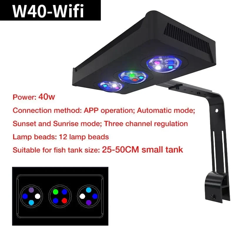 Spectra Nano M029 Aquariumlicht 30 W/40 W Salzwasserbeleuchtung mit Touch-Steuerung für Korallenriff-Aquarien