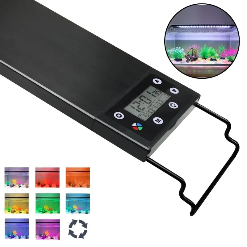 IP68 wasserdichtes LED-Aquariumlicht, Vollspektrum-Aquarienbeleuchtung mit Wachstumslampe für Wasserpflanzen, 24/7 und 100 V-240 V, 30-60 cm