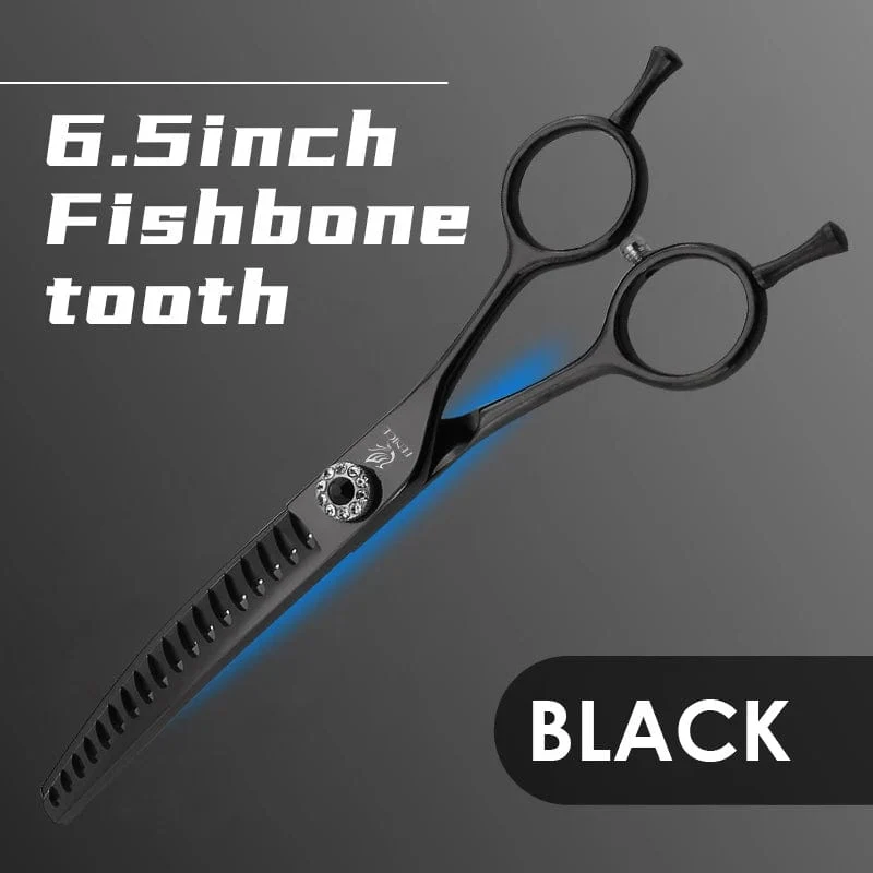 Fenice High-End 7.25 Zoll professionelle Hundepflegeschere, gebogene Effilierschere für Hunde und Katzen, Tierhaare, Tijeras Tesoura