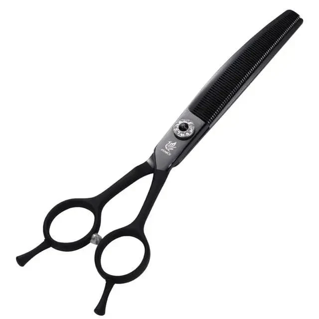 Fenice High-End 7.25 Zoll professionelle Hundepflegeschere, gebogene Effilierschere für Hunde und Katzen, Tierhaare, Tijeras Tesoura