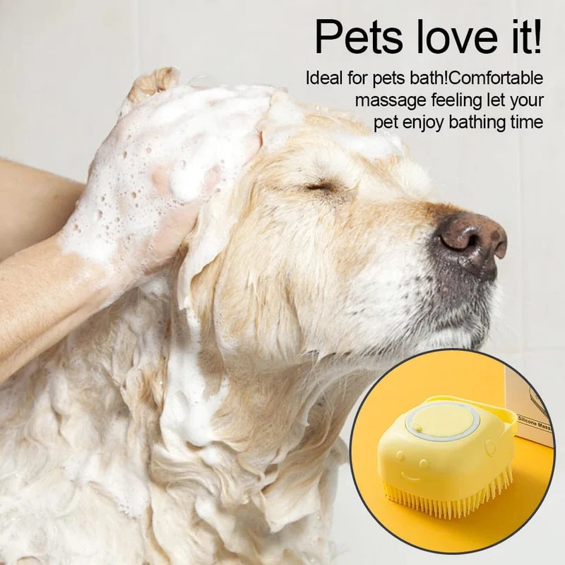 Badezimmer Puppycat Waschmassagespender Pflegeduschbürste Weiche Silikon-Hundebürste Haustier-Shampoo-Massagegerät Badebürste