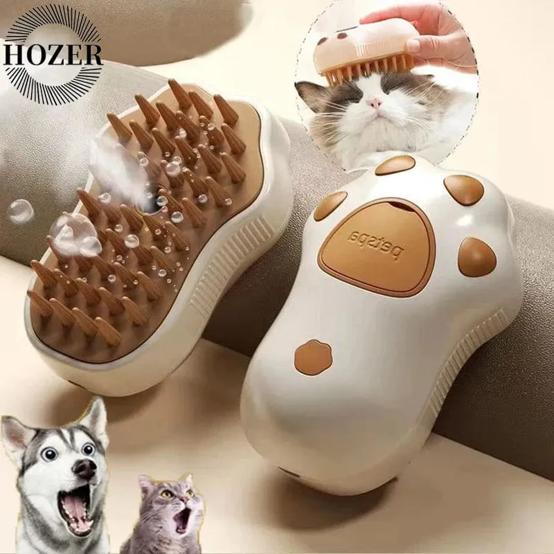 3 in 1 Haustierbürste Katze Dampfbürste Kamm Hundebürste Elektrisches Spray Katzenhaarbürsten Massage Hundesalon Haarentfernungskämme