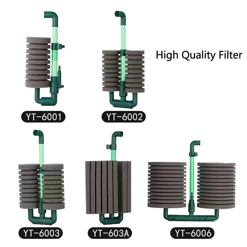 Neuer Bio-Schwammfilter für Aquarium, Garnelenteich, Luftpumpe, biochemische Filtration, geräuschloser Schaum, Aquarium-Zubehör